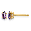 14k 5x2.5mm Marquise Amethyst earring