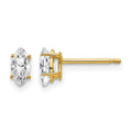 14k 5x2.5mm Marquise Cubic Zirconia earring