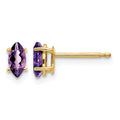 14k 6x3mm Marquise Amethyst earring