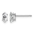 14k White Gold 6x3mm Marquise Cubic Zirconia earring
