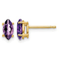 14k 7x3.5mm Marquise Amethyst earring