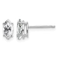 14k White Gold 7x3.5mm CZ Marquise Stud Earring