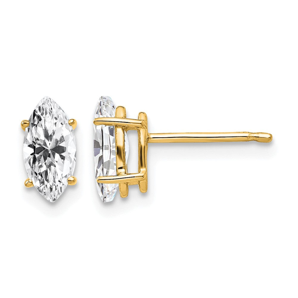 14k 8x4mm Marquise Cubic Zirconia earring