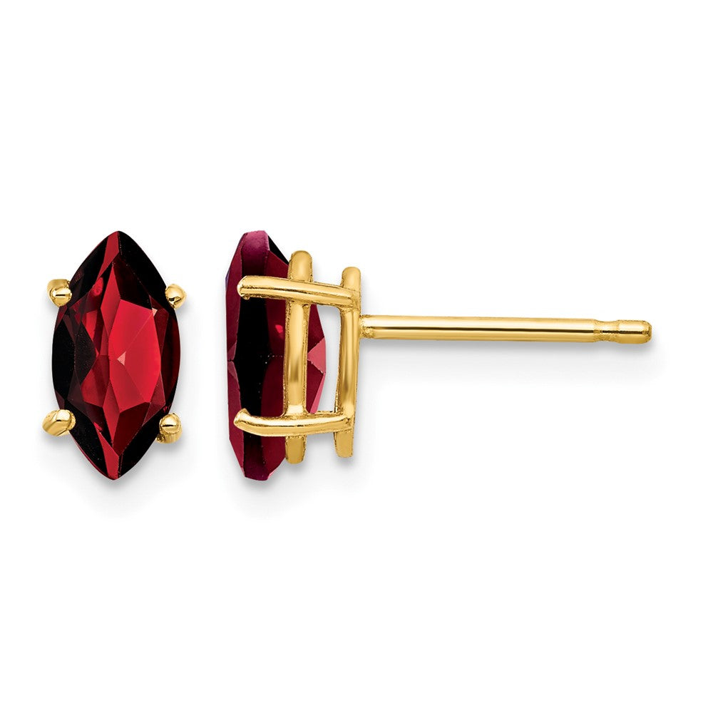 14k 8x4mm Marquise Garnet earring