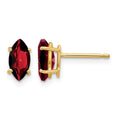 14k 8x4mm Marquise Garnet earring