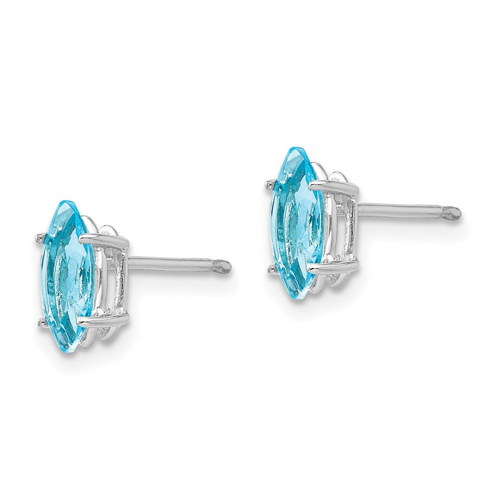 14k White Gold 8x4mm Marquise Earring Mounting