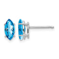 14k White Gold 8x4mm Marquise Earring Mounting