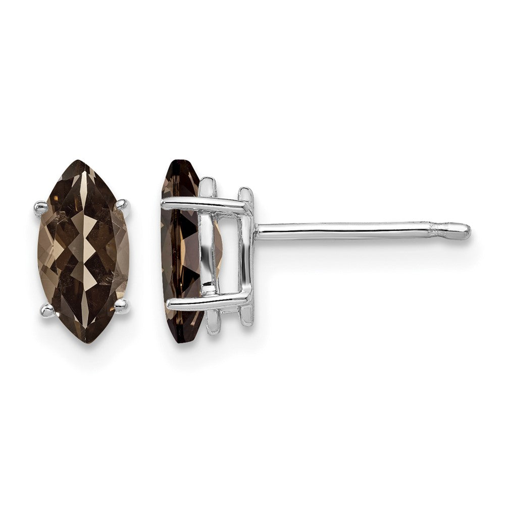 14kw 8x4mm Marquise Smoky Quartz Earring