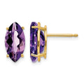 14k 10x5mm Marquise Amethyst earring