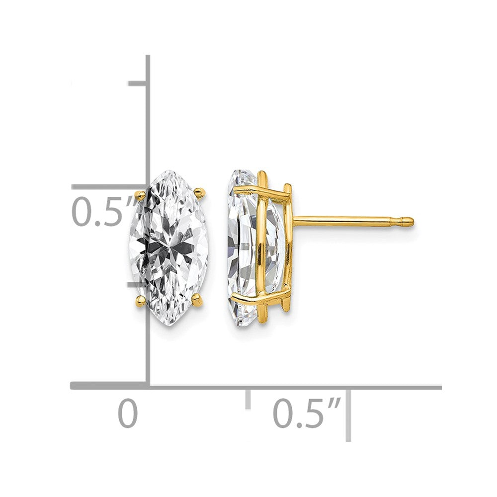 14k 10x5mm Marquise Cubic Zirconia earring