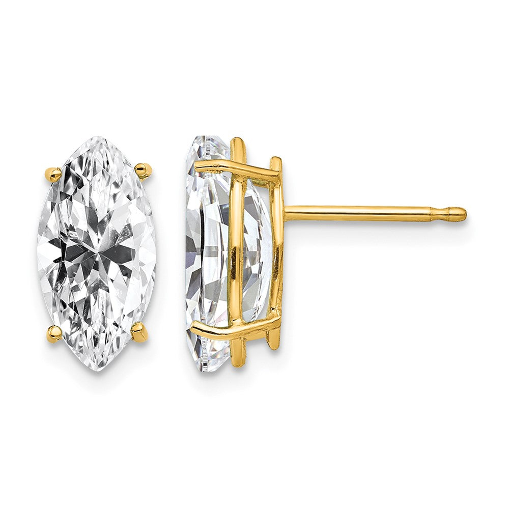 14k 10x5mm Marquise Cubic Zirconia earring