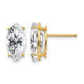 14k 10x5mm Marquise Cubic Zirconia earring