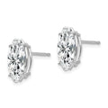 14k White Gold 10x5mm Cubic Zirconia Marquise Stud Earring
