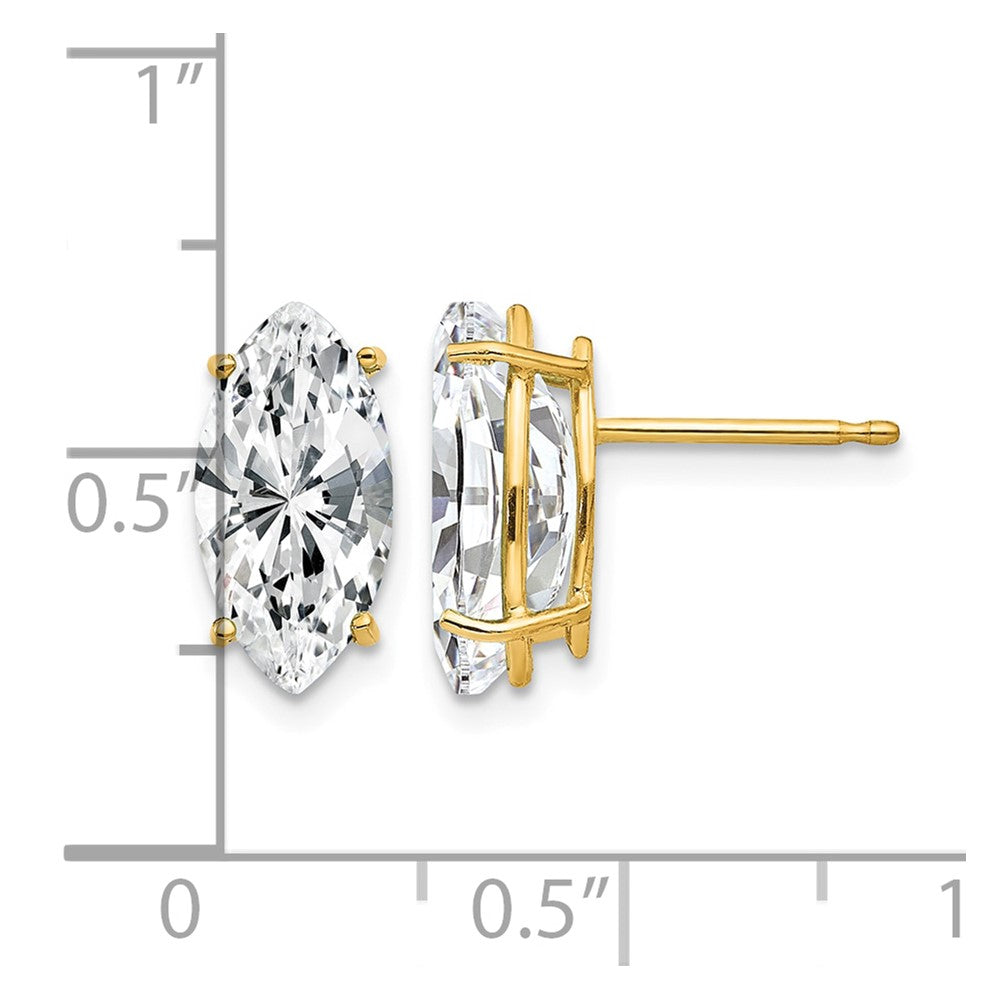14k 12x6mm Marquise Cubic Zirconia earring
