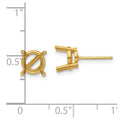 14k 7mm Cushion Earring Mountings