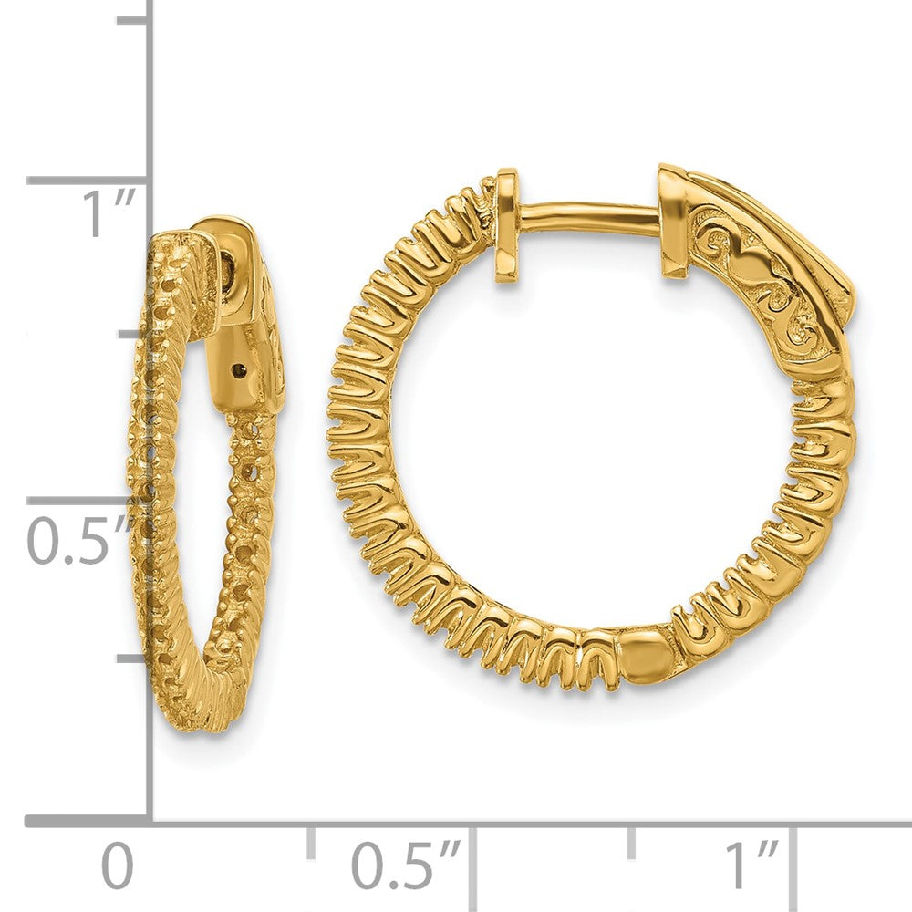 14k Round Hoop w/Safety Clasp Earring Mountings