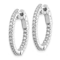 14k White Gold Round Hoop w/Safety Clasp Earring Mountings