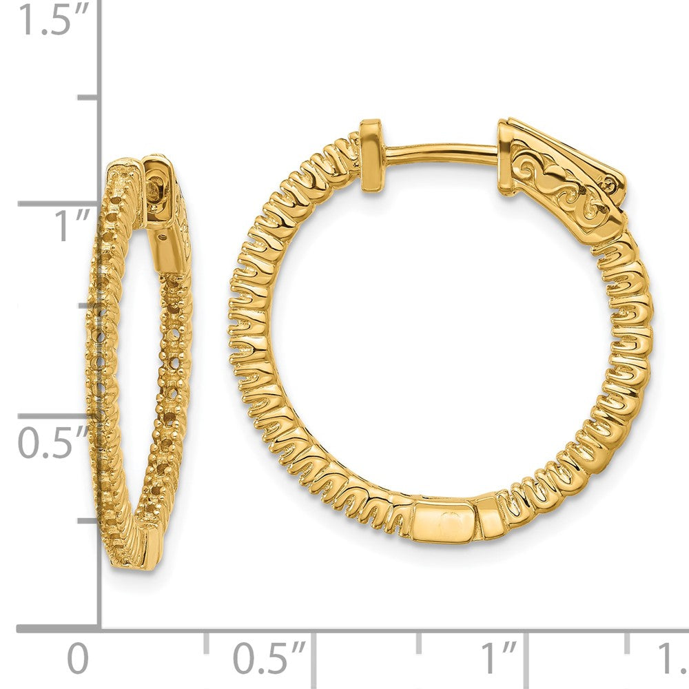 14k Round Hoop w/Safety Clasp Earring Mountings