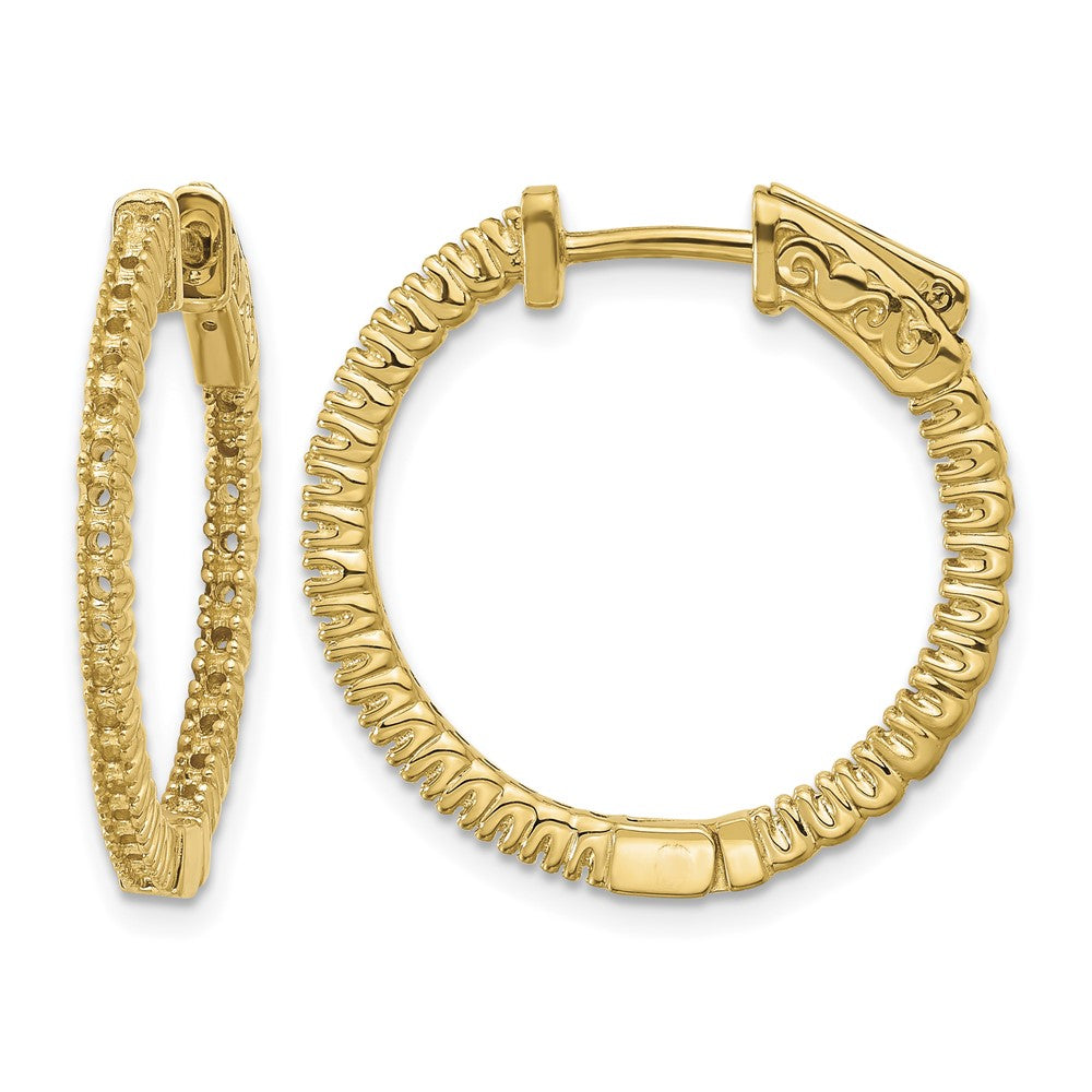 14k Round Hoop w/Safety Clasp Earring Mountings