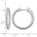 14k White Gold Round Hoop w/Safety Clasp Earring Mountings