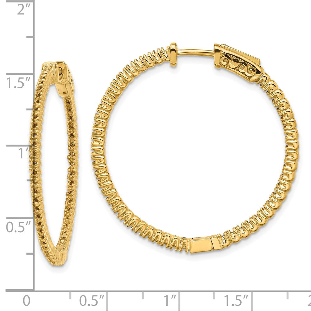 14k Round Hoop w/Safety Clasp Earring Mountings