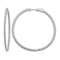 14k White Gold Round Hoop w/Safety Clasp Earring Mountings
