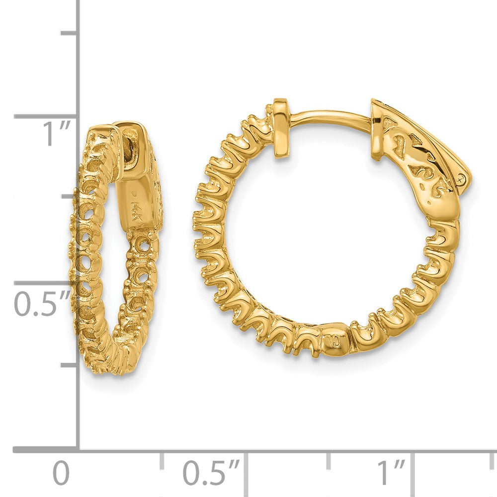 14k Round Hoop w/Safety Clasp Earring Mountings