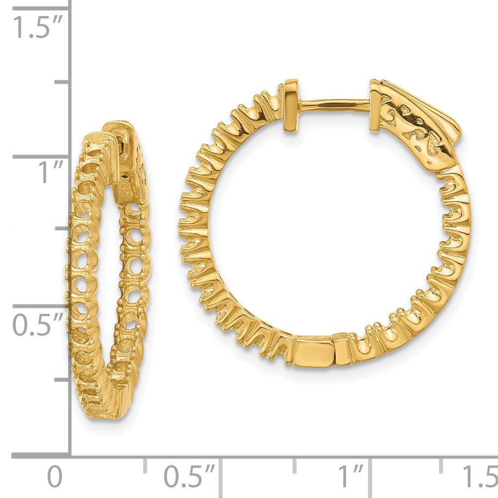 14k Round Hoop w/Safety Clasp Earring Mountings