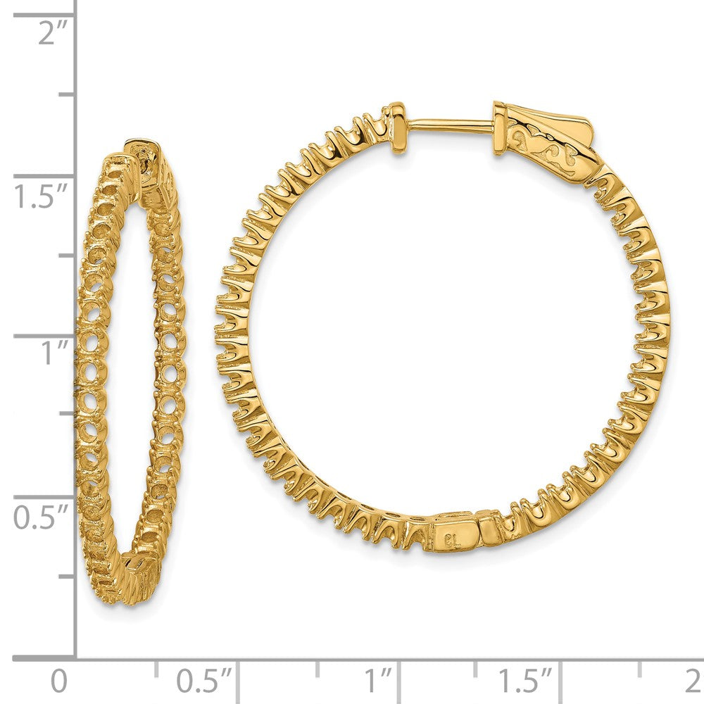 14k Round Hoop w/Safety Clasp Earring Mountings