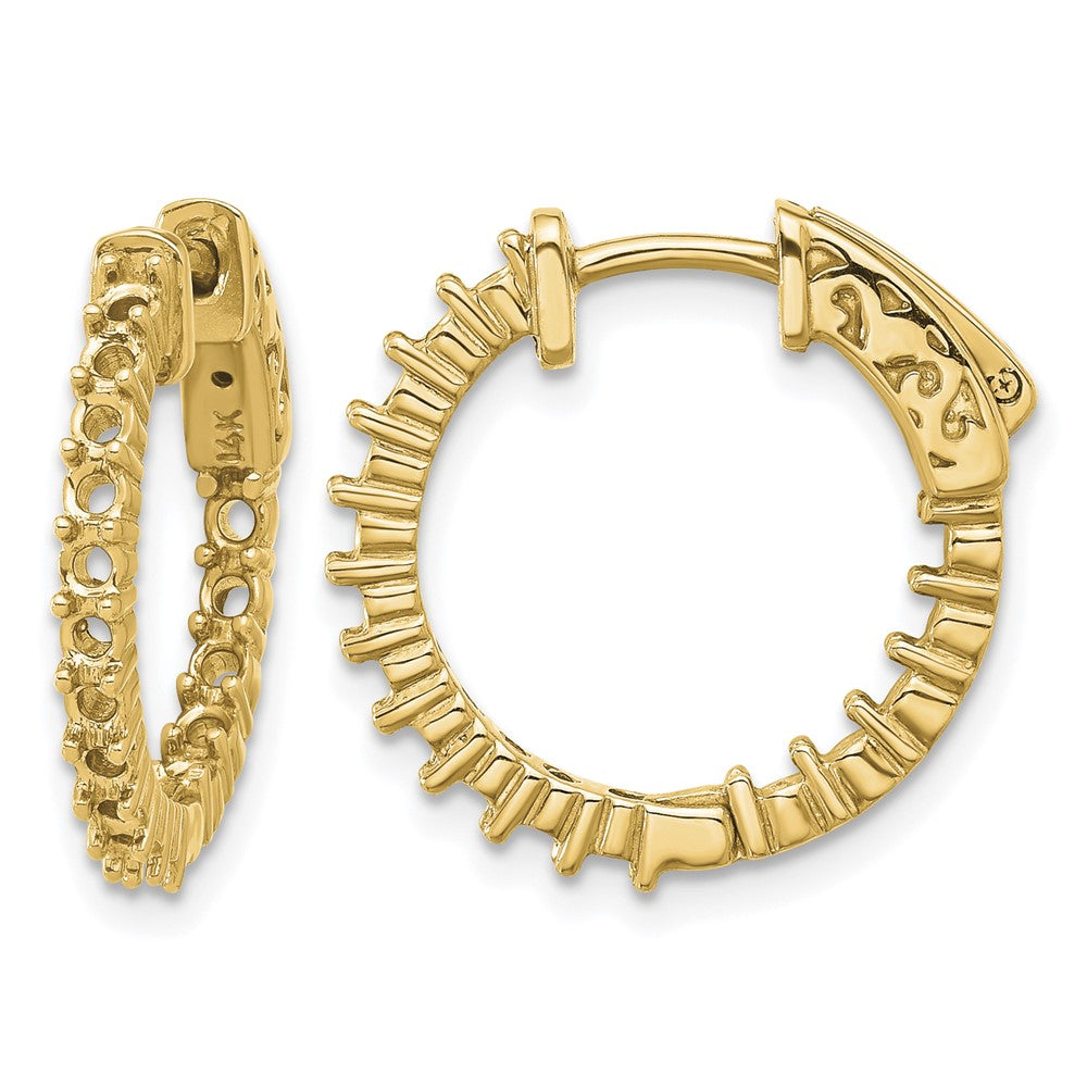 14k Round Hoop w/Safety Clasp Earring Mountings