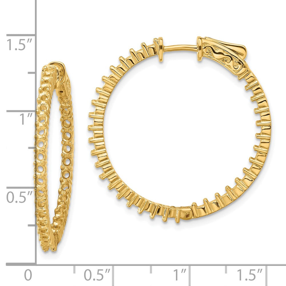 14k Round Hoop w/Safety Clasp Earring Mountings