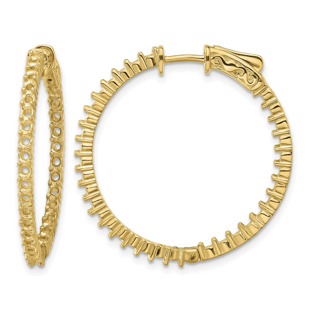 14k Round Hoop w/Safety Clasp Earring Mountings
