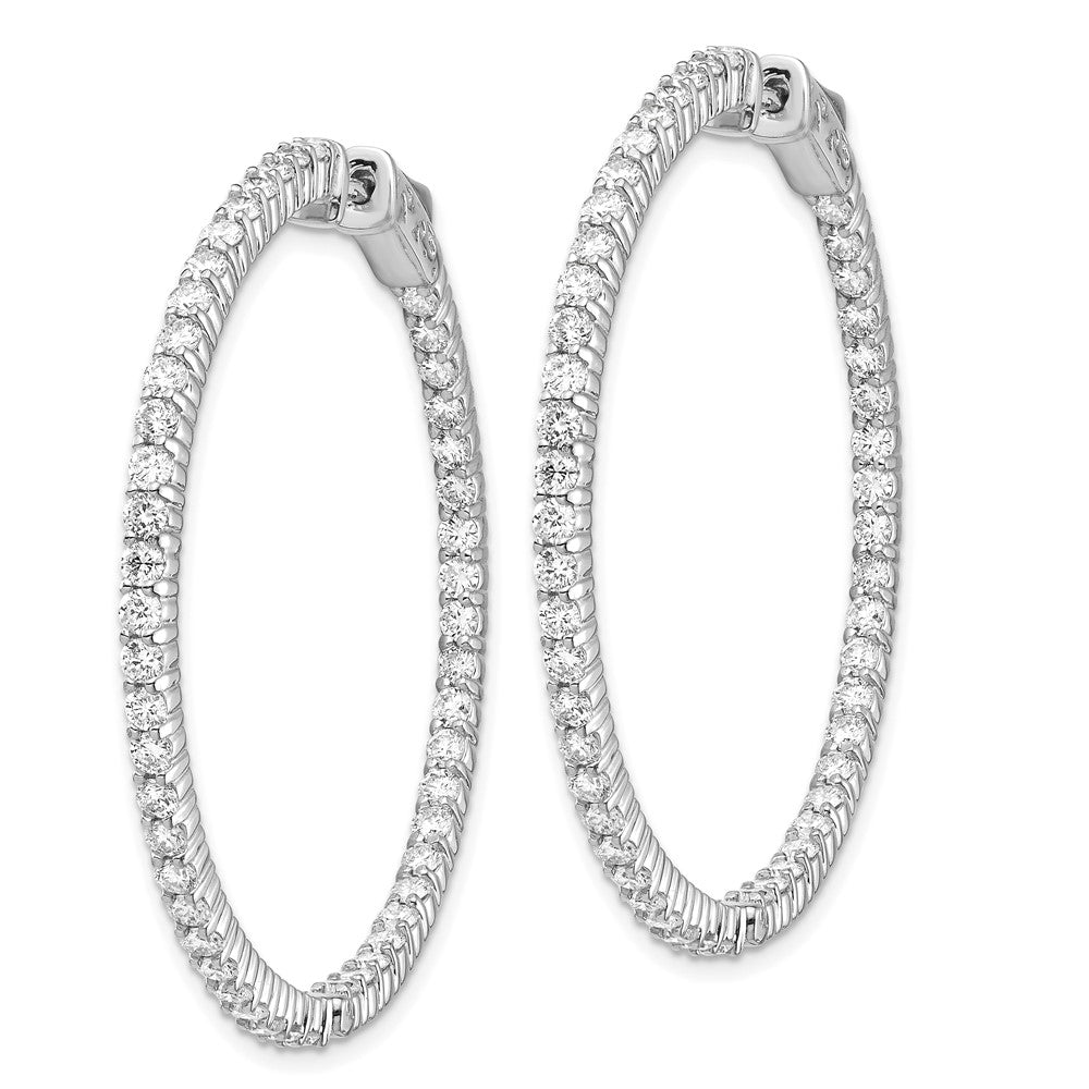 14k White Gold Round Hoop w/Safety Clasp Earring Mountings
