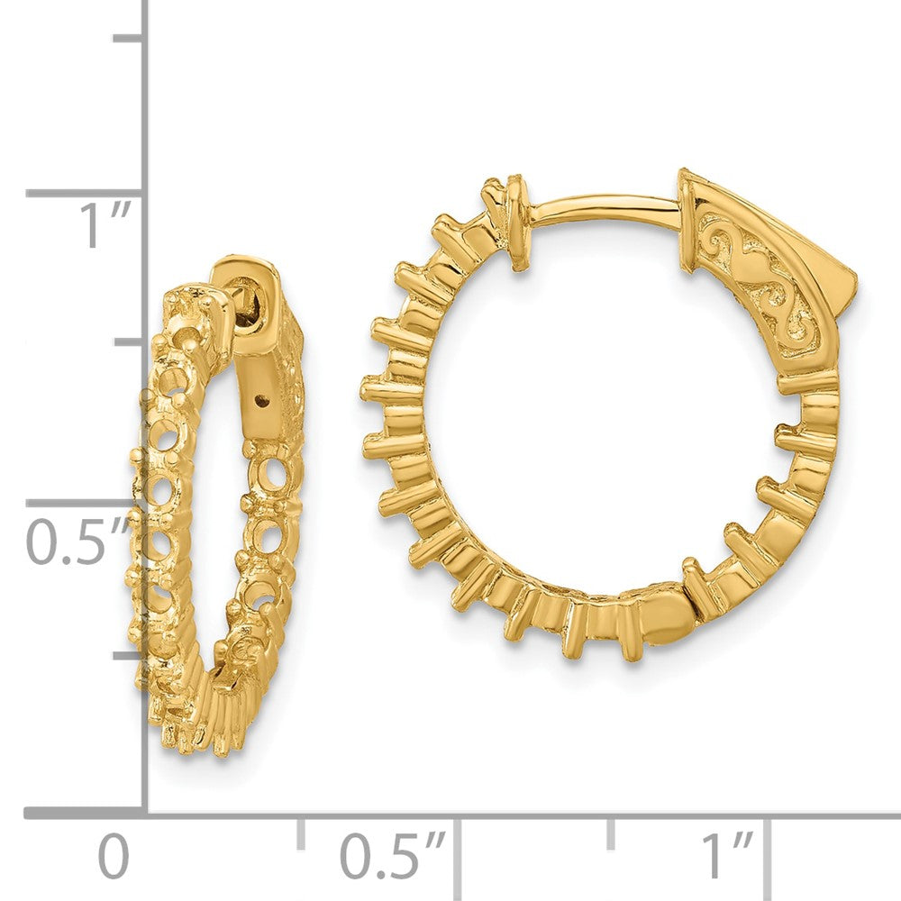 14k Round Hoop w/Safety Clasp Earring Mountings