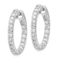 14k White Gold Round Hoop w/Safety Clasp Earring Mountings