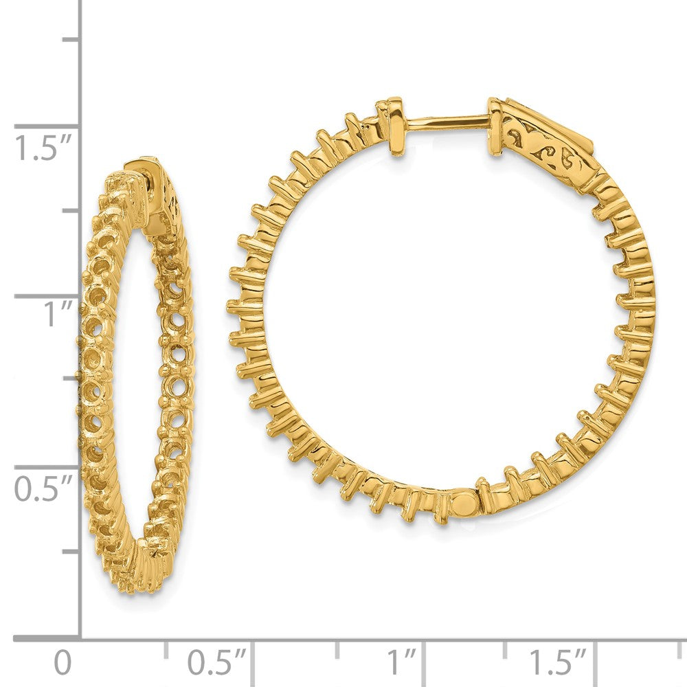 14k Round Hoop w/Safety Clasp Earring Mountings