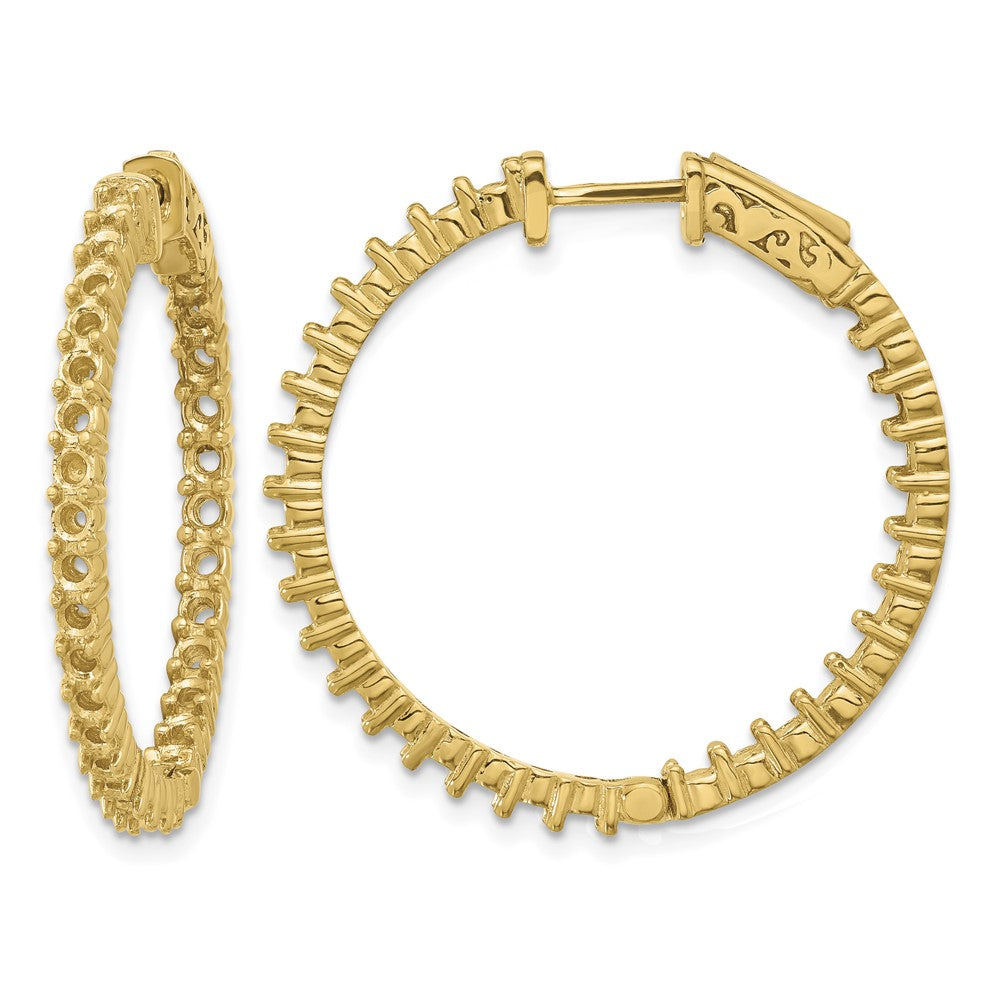 14k Round Hoop w/Safety Clasp Earring Mountings