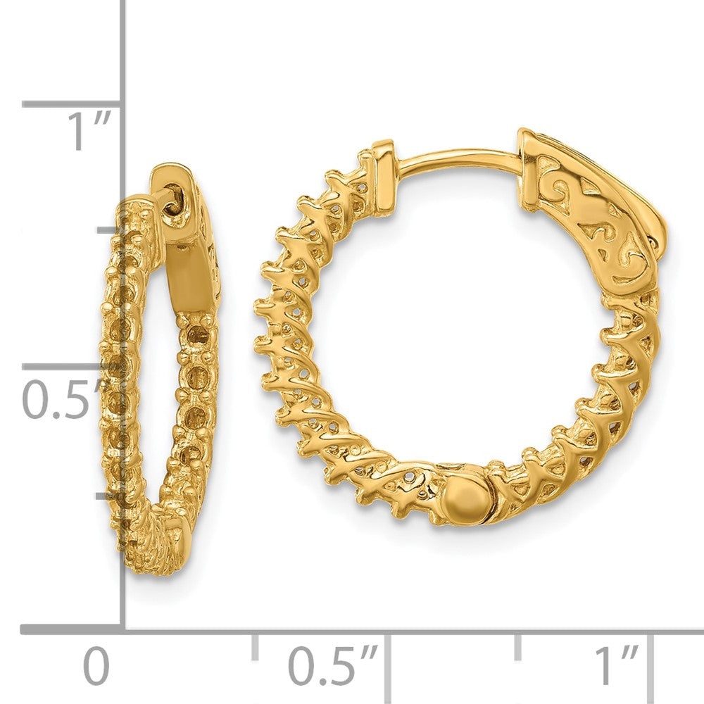 14k Round Hoop w/Safety Clasp Earring Mountings