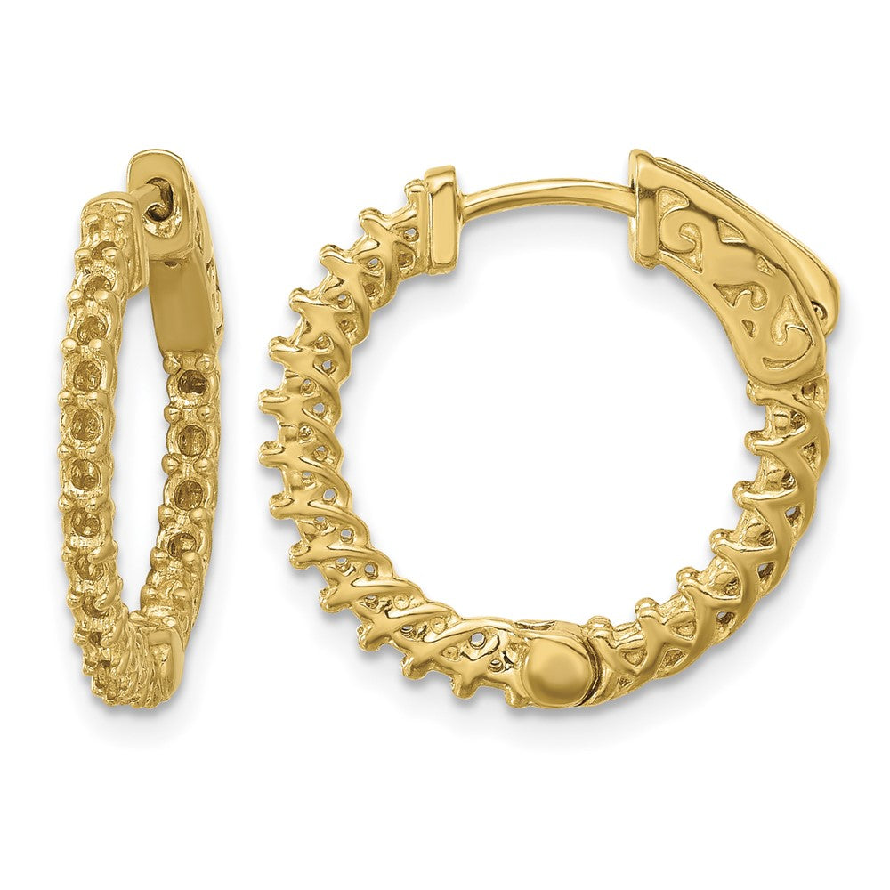 14k Round Hoop w/Safety Clasp Earring Mountings