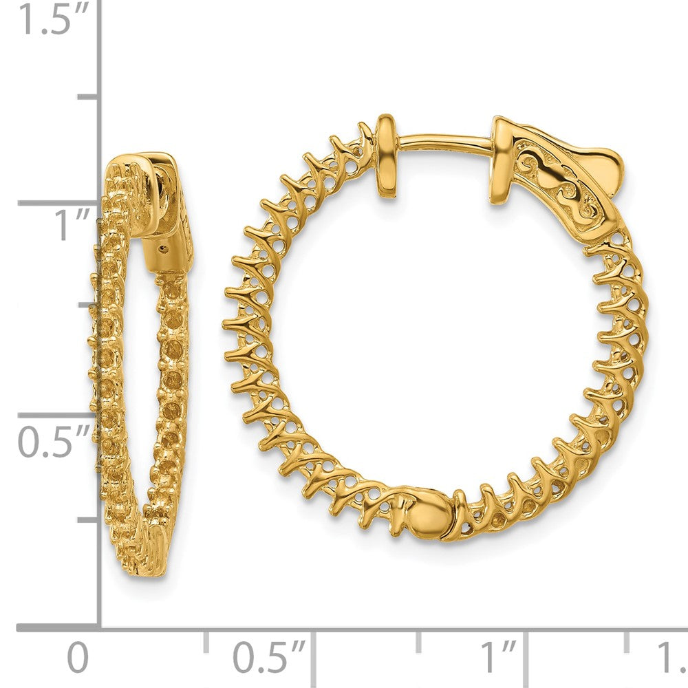 14k Round Hoop w/Safety Clasp Earring Mountings