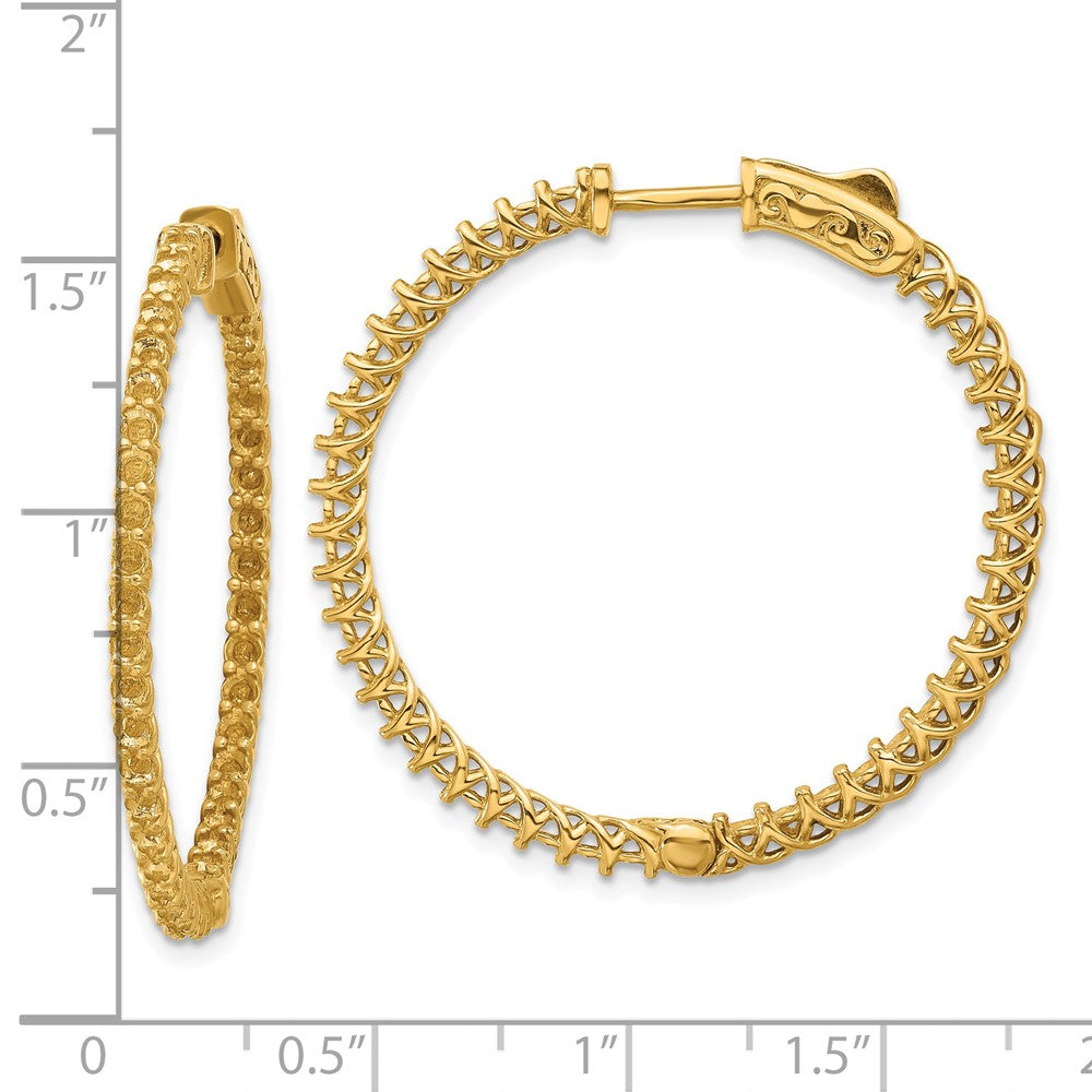 14k Round Hoop w/Safety Clasp Earring Mountings