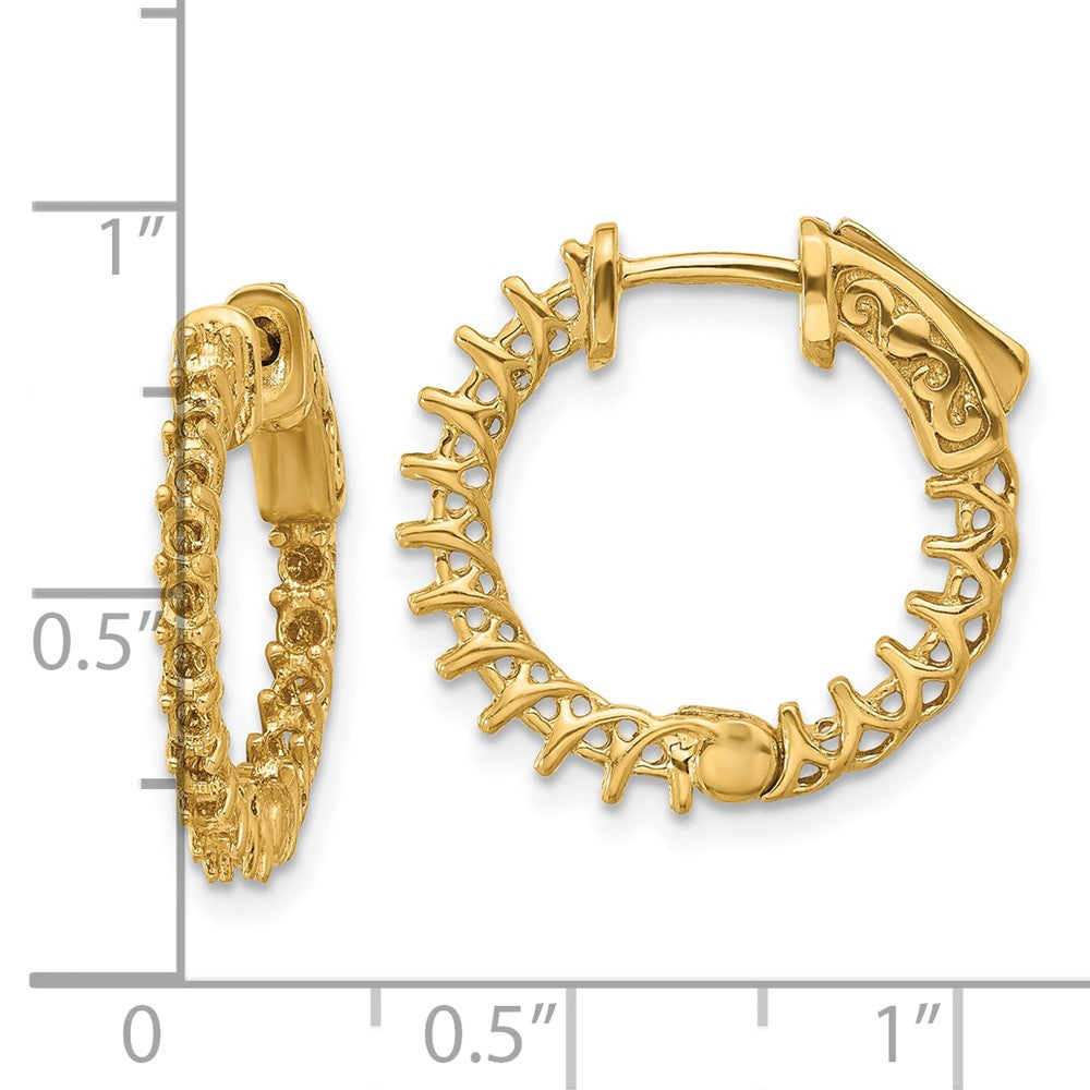 14k Round Hoop w/Safety Clasp Earring Mountings