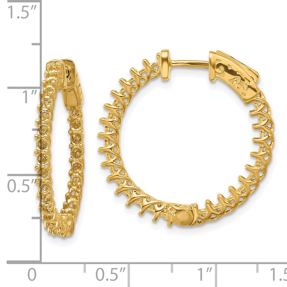 14k Round Hoop w/Safety Clasp Earring Mountings