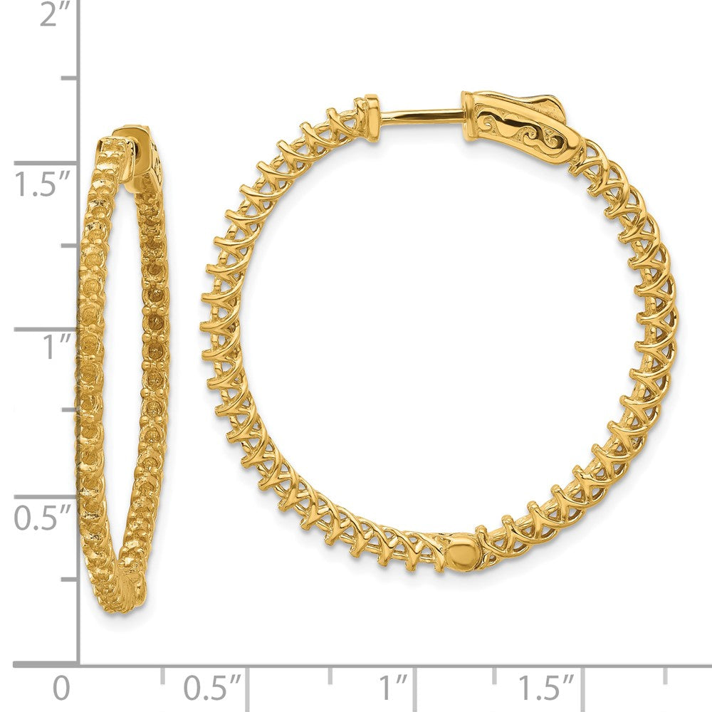 14k Round Hoop w/Safety Clasp Earring Mountings