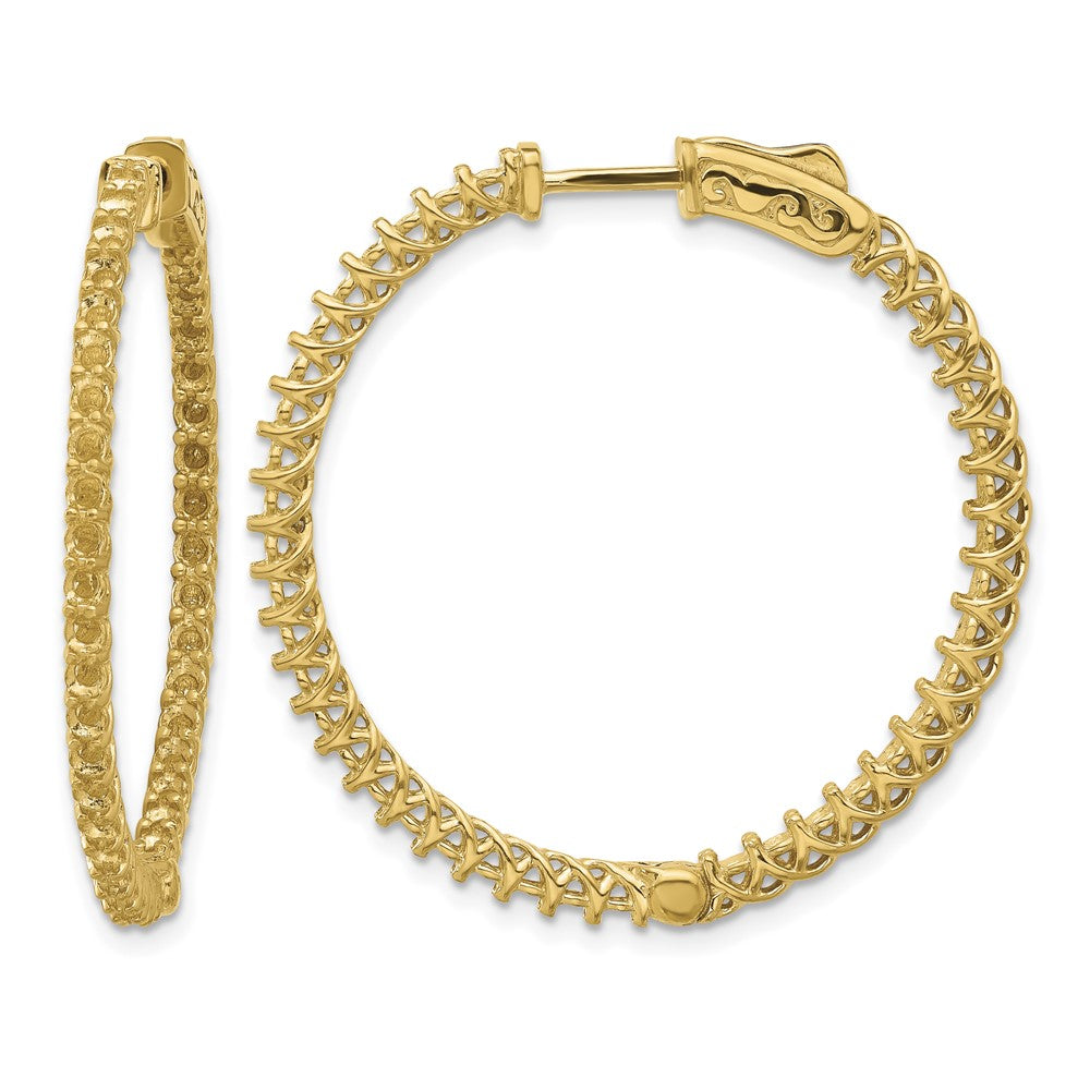 14k Round Hoop w/Safety Clasp Earring Mountings