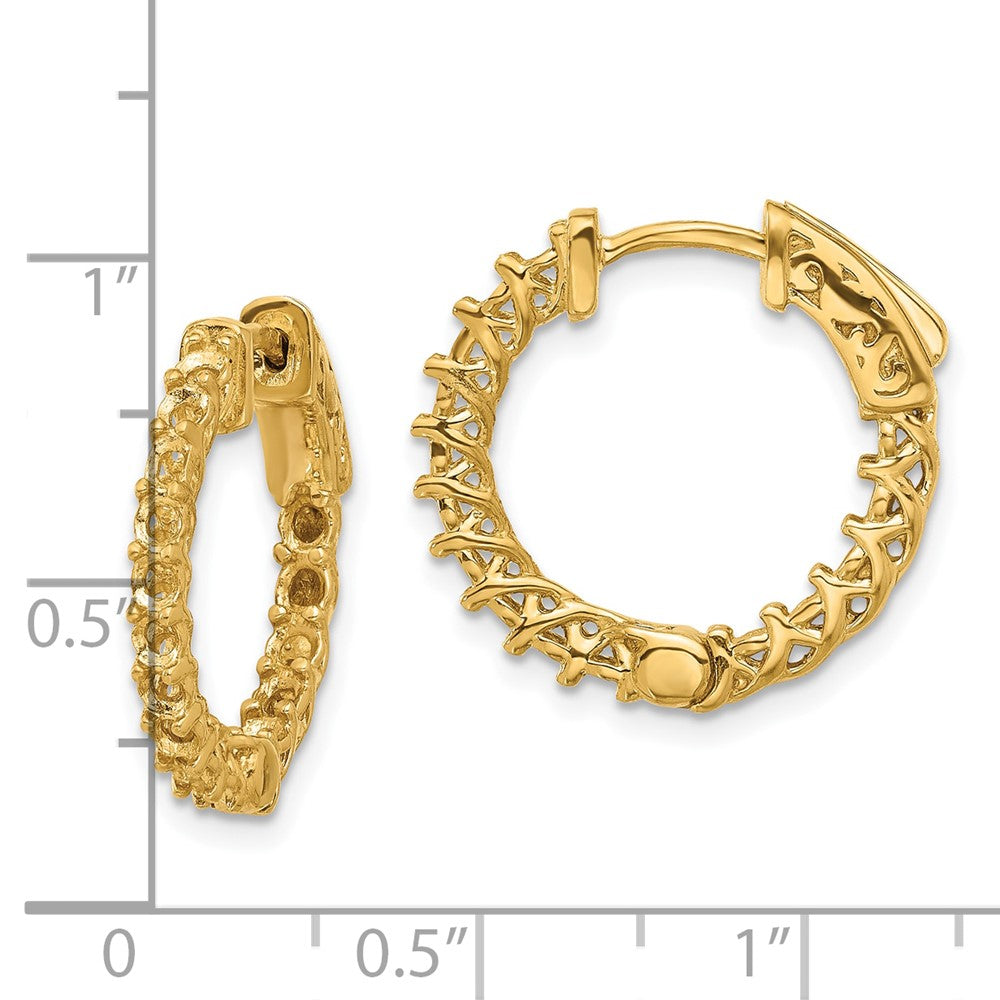 14k Round Hoop w/Safety Clasp Earring Mountings
