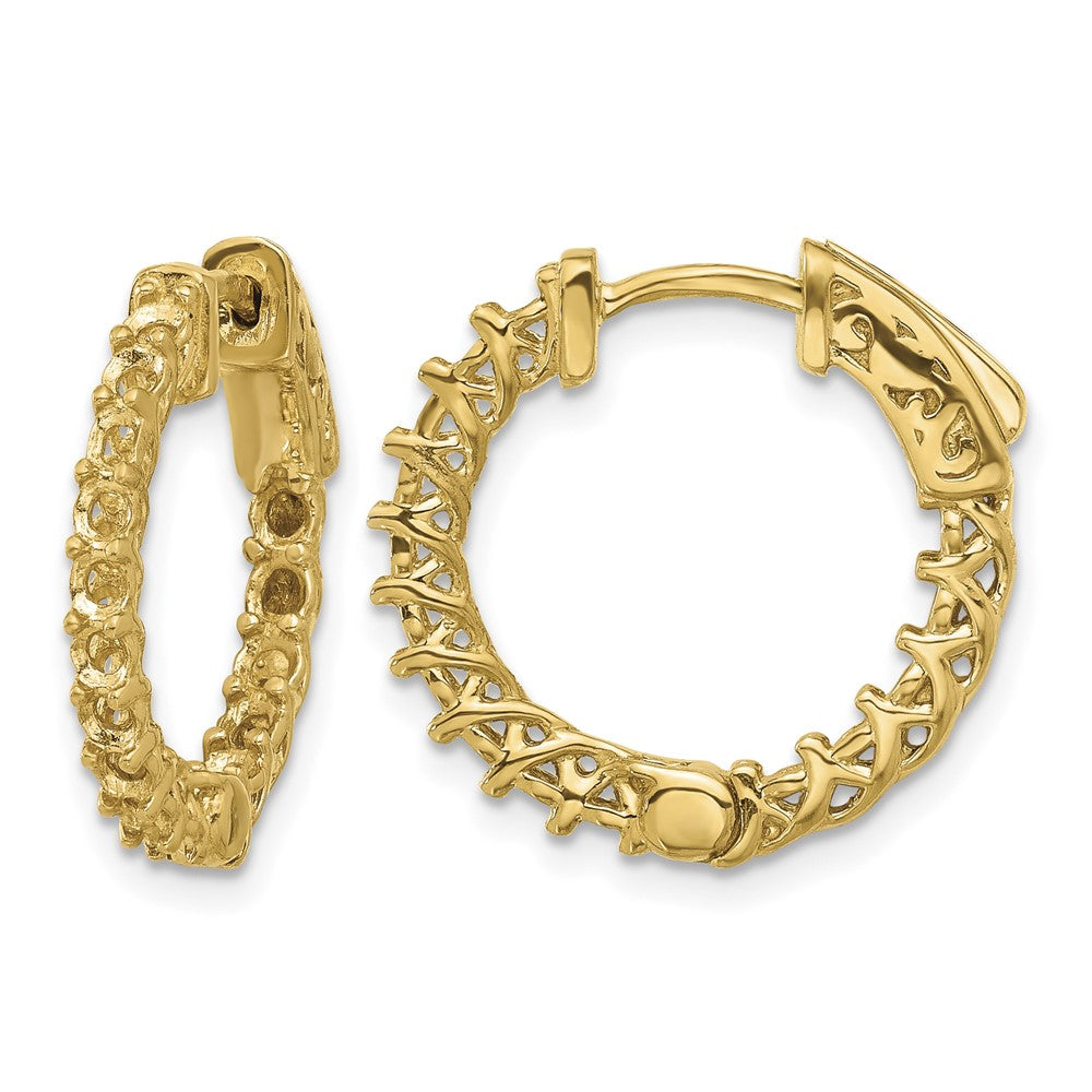 14k Round Hoop w/Safety Clasp Earring Mountings
