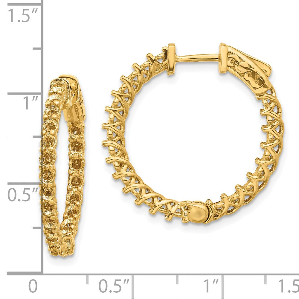 14k Round Hoop w/Safety Clasp Earring Mountings