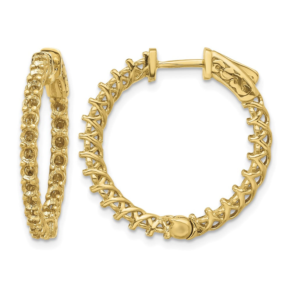 14k Round Hoop w/Safety Clasp Earring Mountings