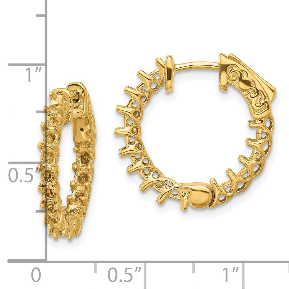 14k Round Hoop w/Safety Clasp Earring Mountings
